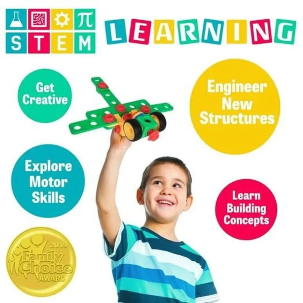 USA Toyz 163pk Boltz Learning Resources Toy Box Building Toys